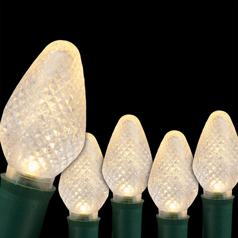 SuperBright 16 ft. 25-Light LED Warm White C7 String Light Set - Hercitys