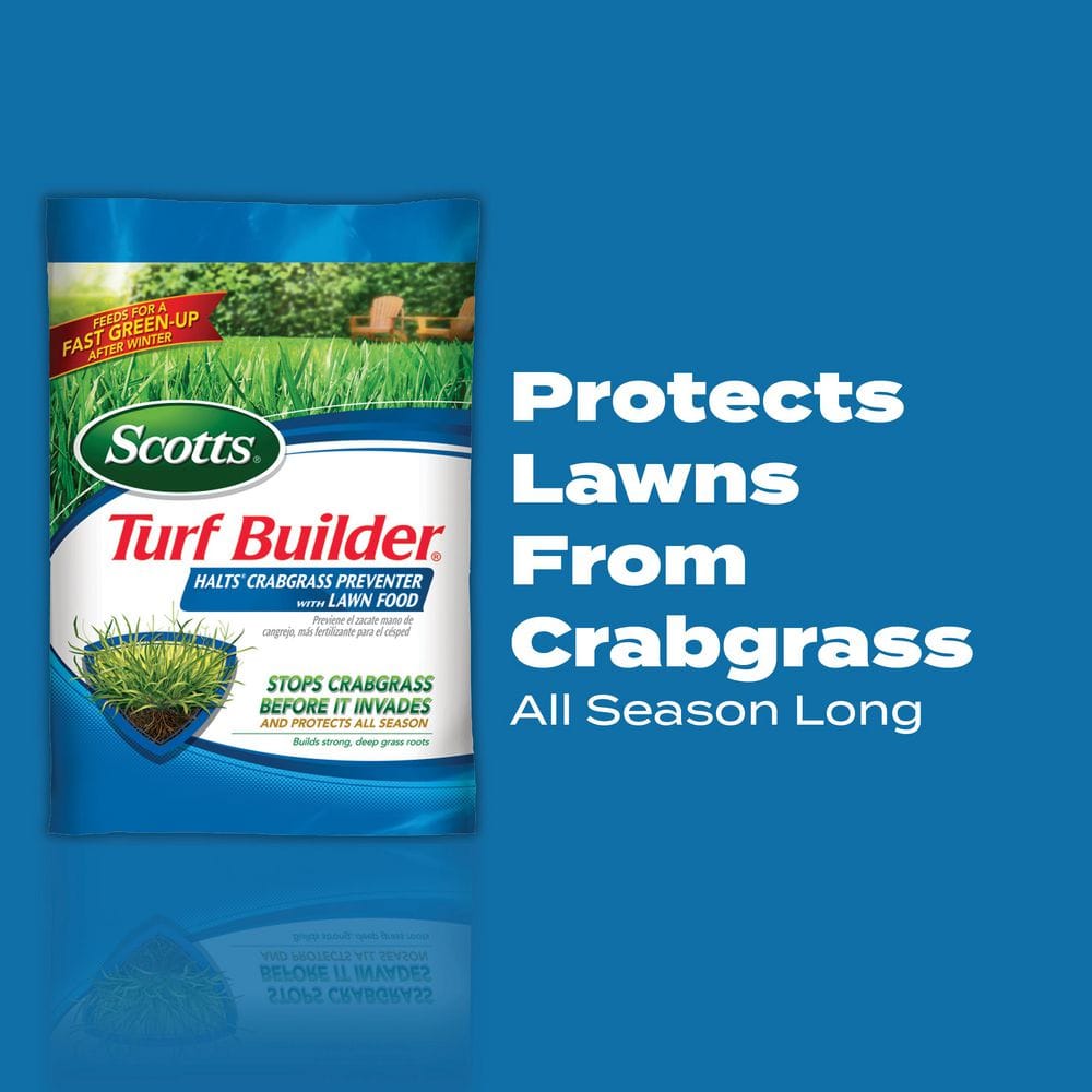 Turf Builder 13.35 lbs. 5,000 sq. ft. Halts Crabgrass Preventer with Dry Lawn Fertilizer (2-Pack) - Hercitys