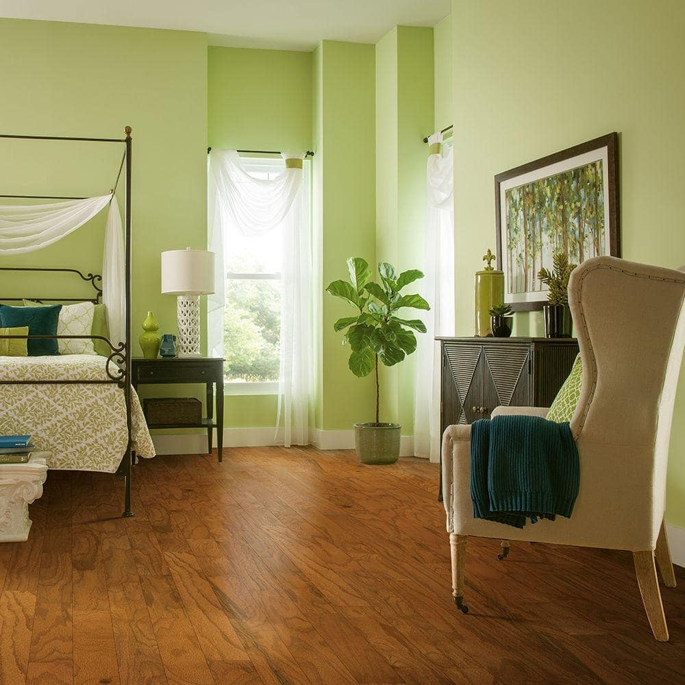 Plano Twist Gunstock Oak 3/8 in. T x 5 in. W T+G Smooth Engineered Hardwood Flooring (28 sq.ft./ctn) - Hercitys