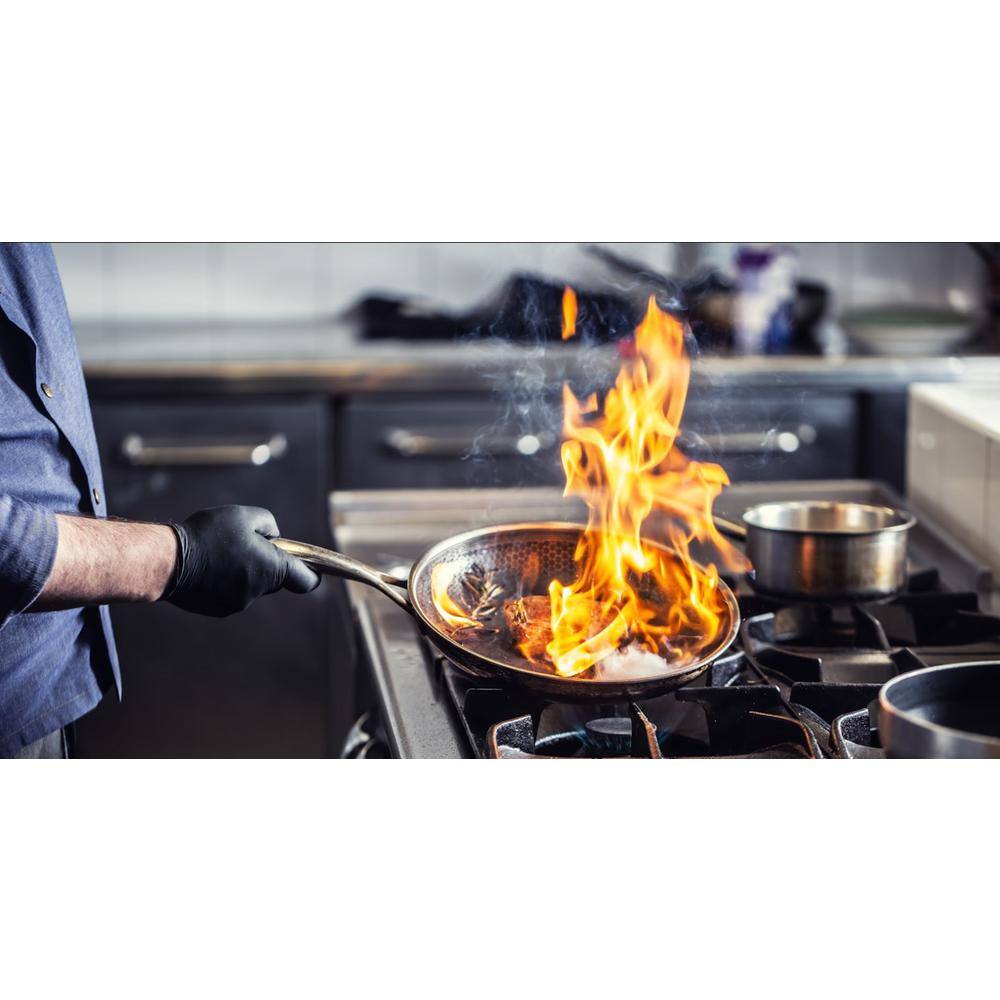 9.5 in. Hybrid Quick Release Chef’s Pan in Stainless Steel - Hercitys