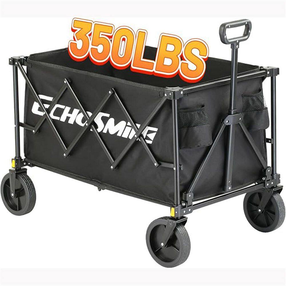Black 5.65 cu. ft Fabric Garden Cart - Hercitys