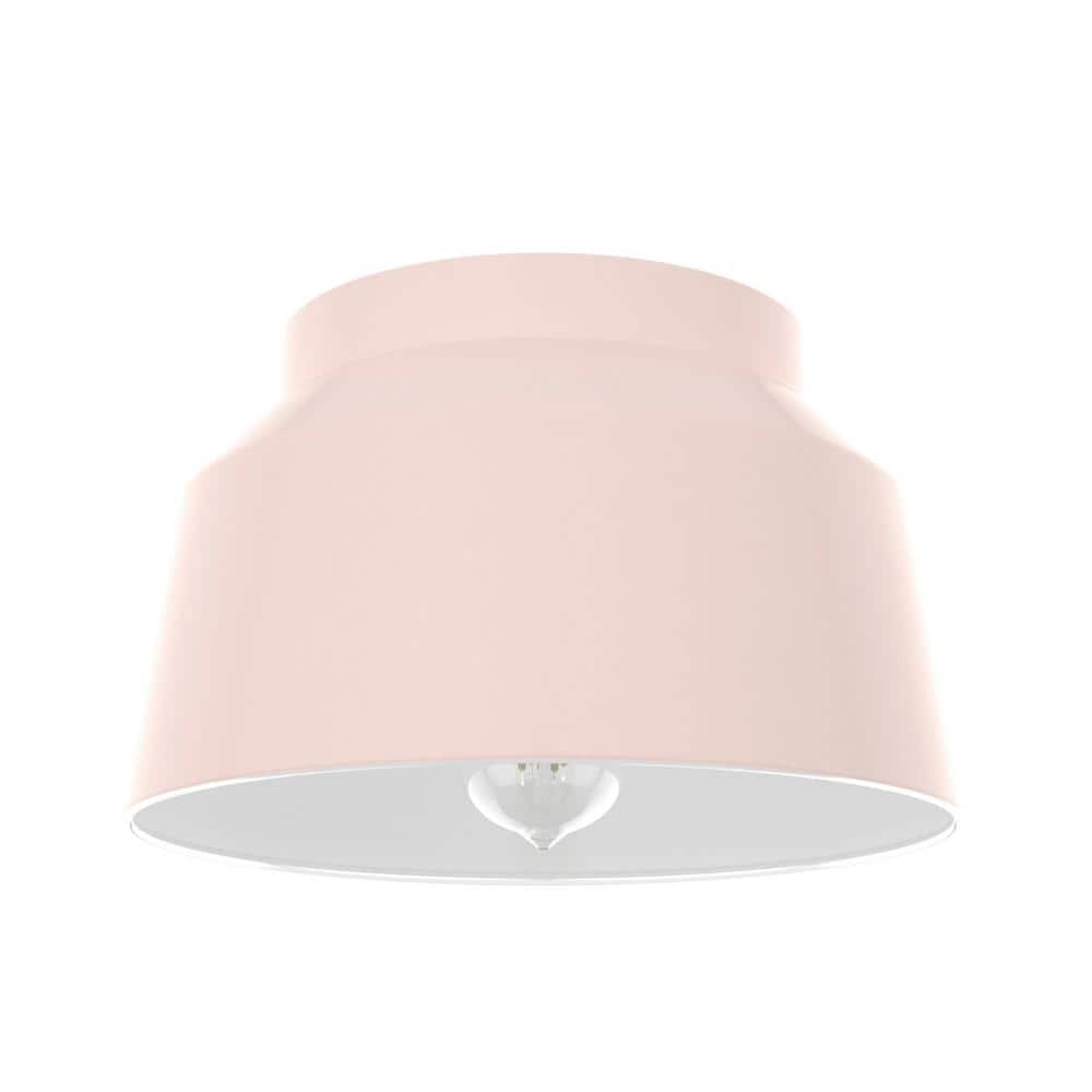 Cranbrook 11.5 in. 1 Light Blush Pink Flush Mount Kitchen Light - Hercitys