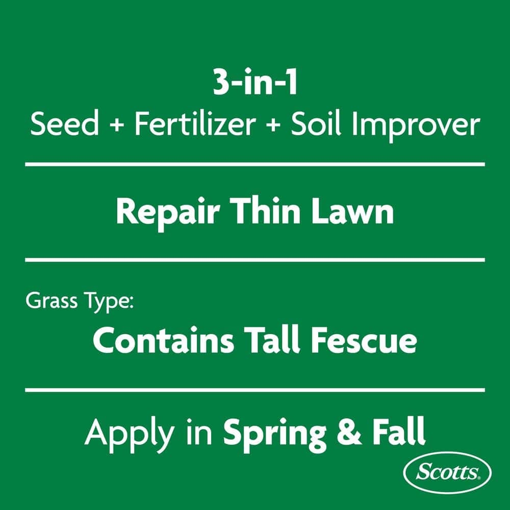 Turf Builder 40 lbs. 4,000 sq. ft. THICK’R LAWN Grass Seed, Fertilizer, and Soil Improver for Tall Fescue - Hercitys