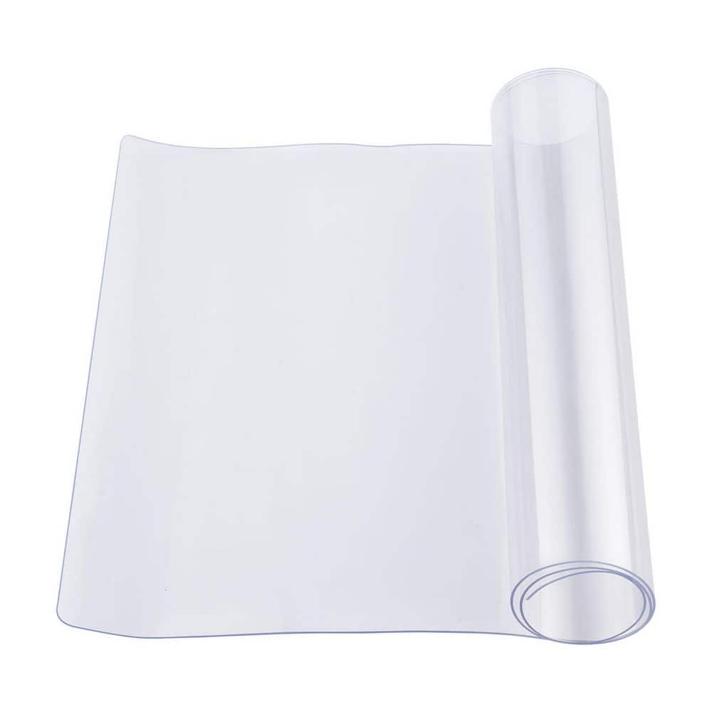 Plastic Table Cover, 14 x 24 in. 1.5 mm Thick Clear Table Protector, Rectangle PVC Desk Mat, Waterproof  Easy Cleaning - Hercitys