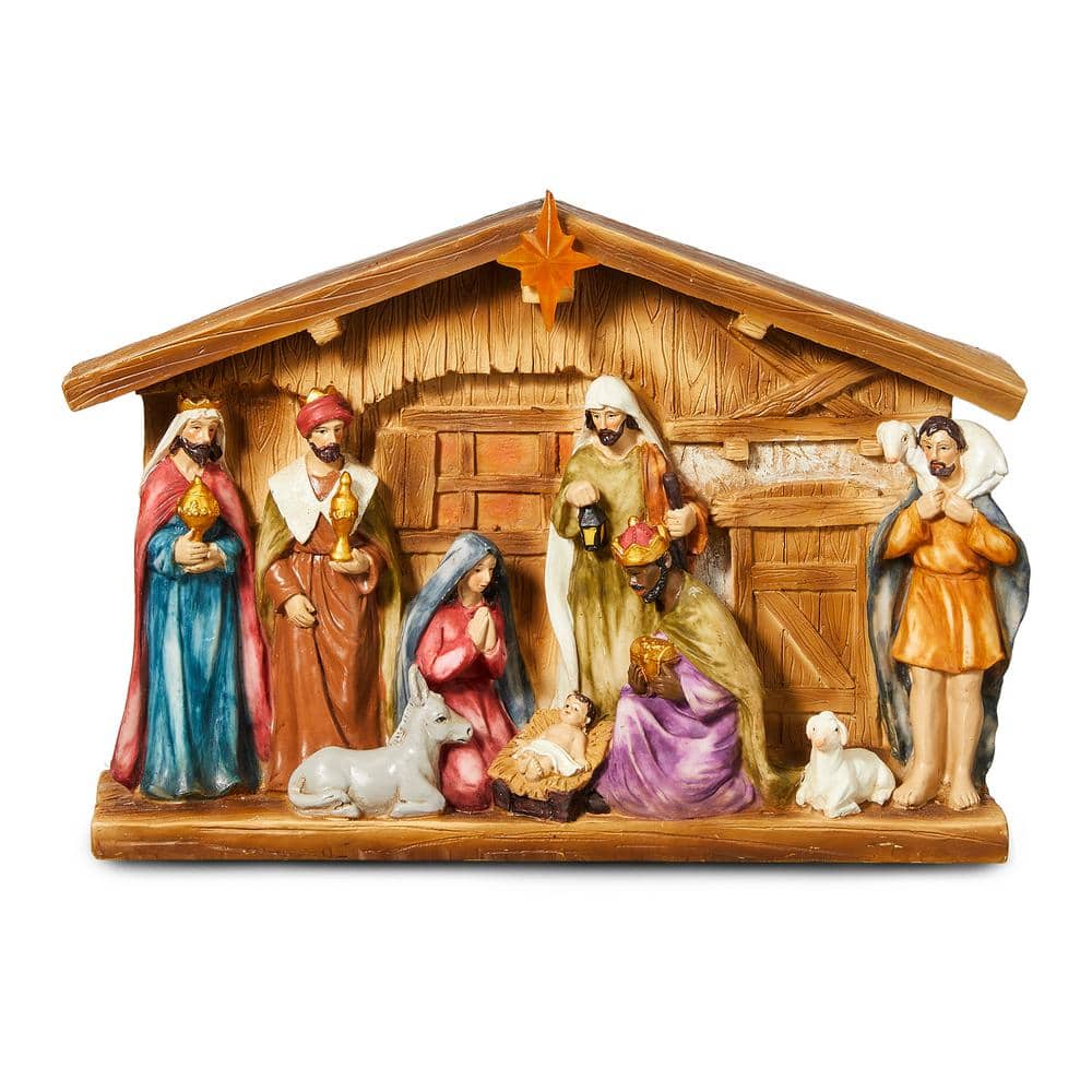 8.66 in. H Resin Nativity Figurine Lighted - Hercitys