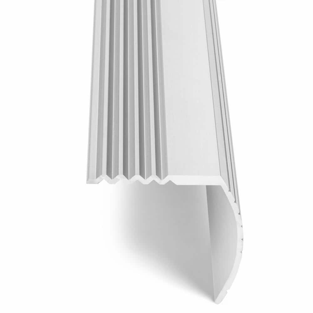 Silver 1-1/16 in. x 36in. Stair Edging Transition Strip - Hercitys