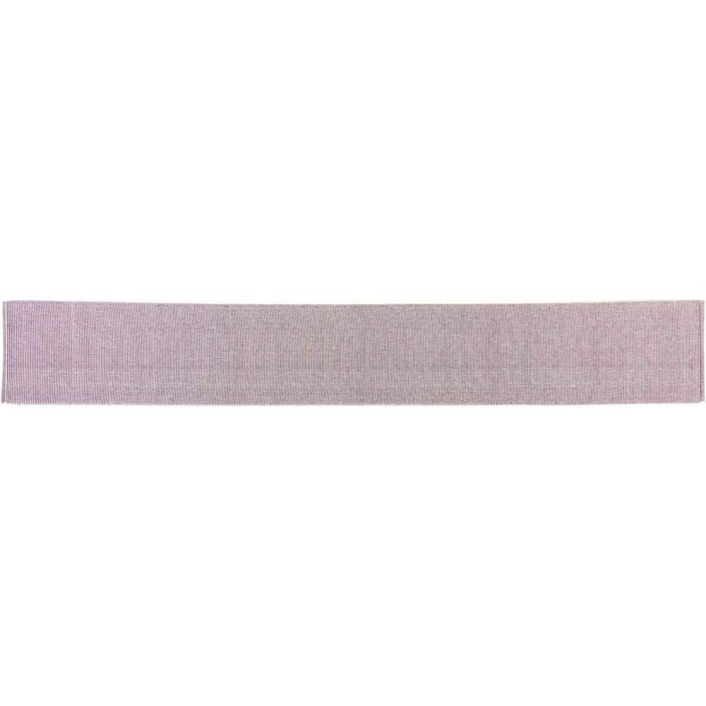 Ashton 13 in. W x 90 in. L Red Burgundy, Creme Striped Cotton Table Runner - Hercitys