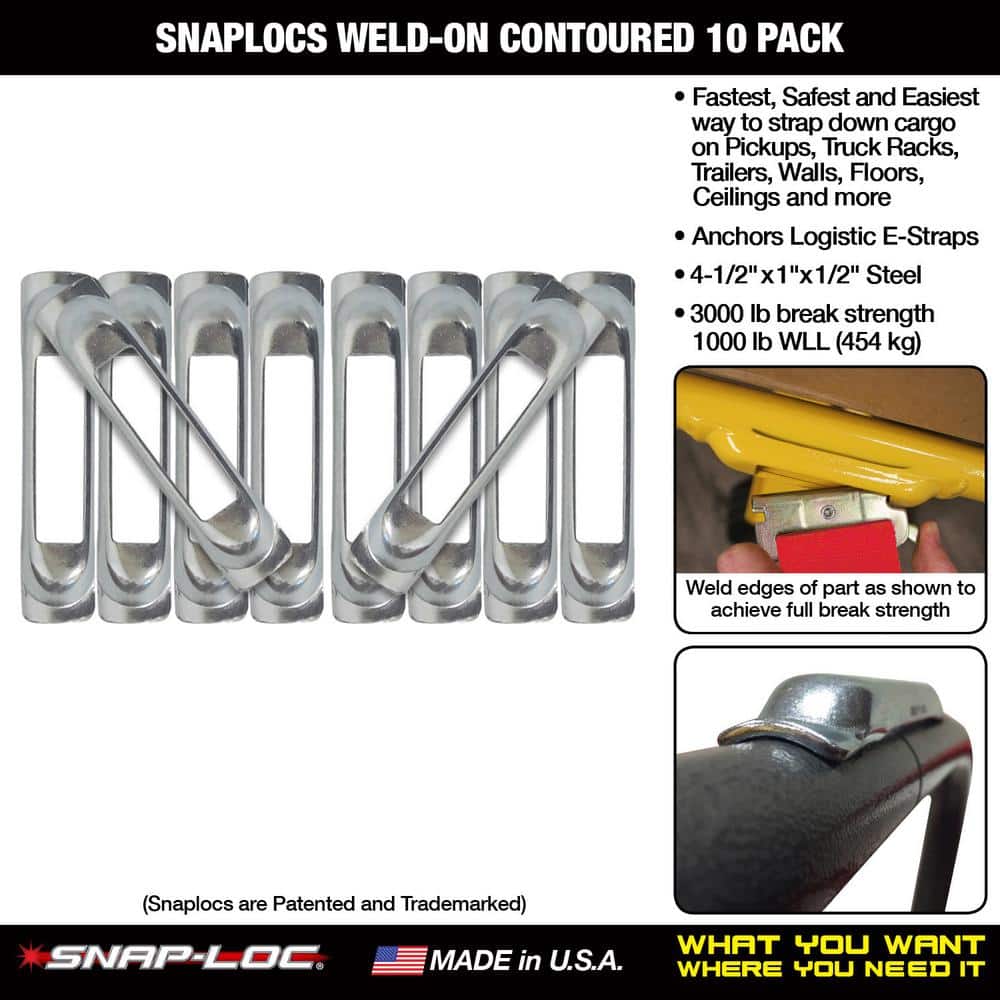 Contoured E-Track Single Strap Anchor Weld-On (10-Pack) - Hercitys