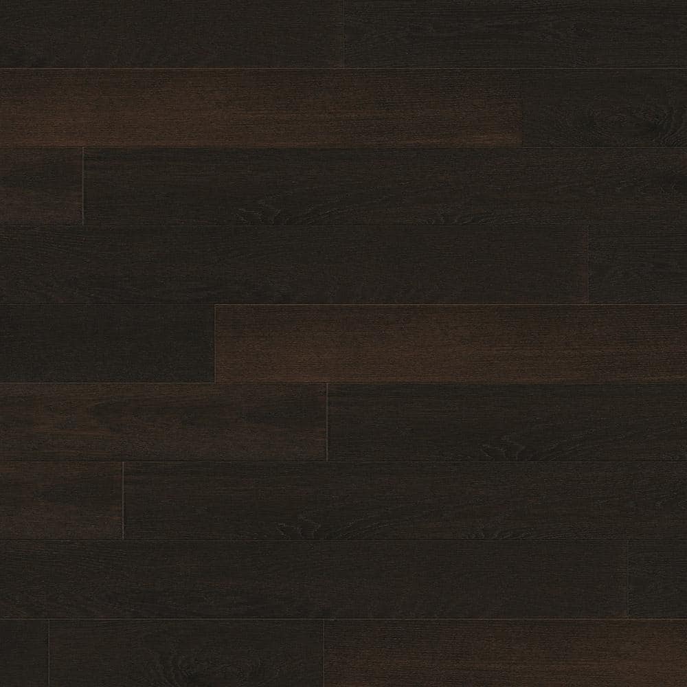 Umber Oak 3/8 in. T x 6-1/2 in. W Tongue and Groove Wire Brushed Engineered Hardwood Flooring (31.97 sq.ft./case) - Hercitys