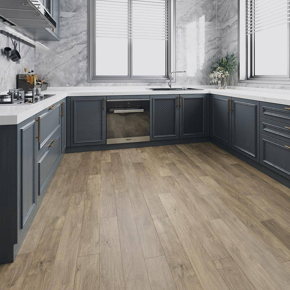 Denali Birch 0.28 in. T x 6.5 in. W Waterproof Engineered Hardwood Flooring (21.8 sq. ft./case) - Hercitys