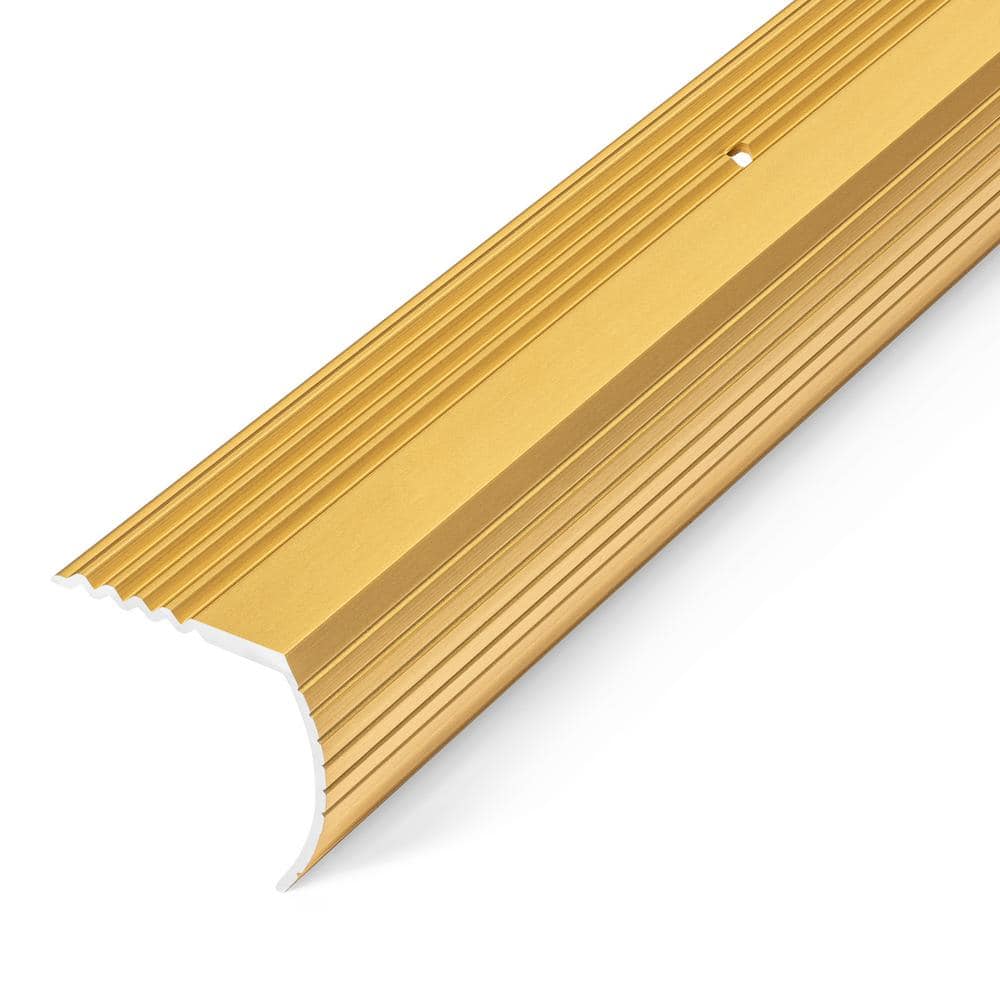 Satin Gold 1-1/16 in. x 36in. Stair Edging Transition Strip - Hercitys