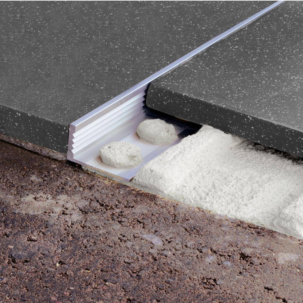 Novosuelo Matt Silver 3/16 in. x 98-1/2 in. Aluminum Tile Edging Trim - Hercitys