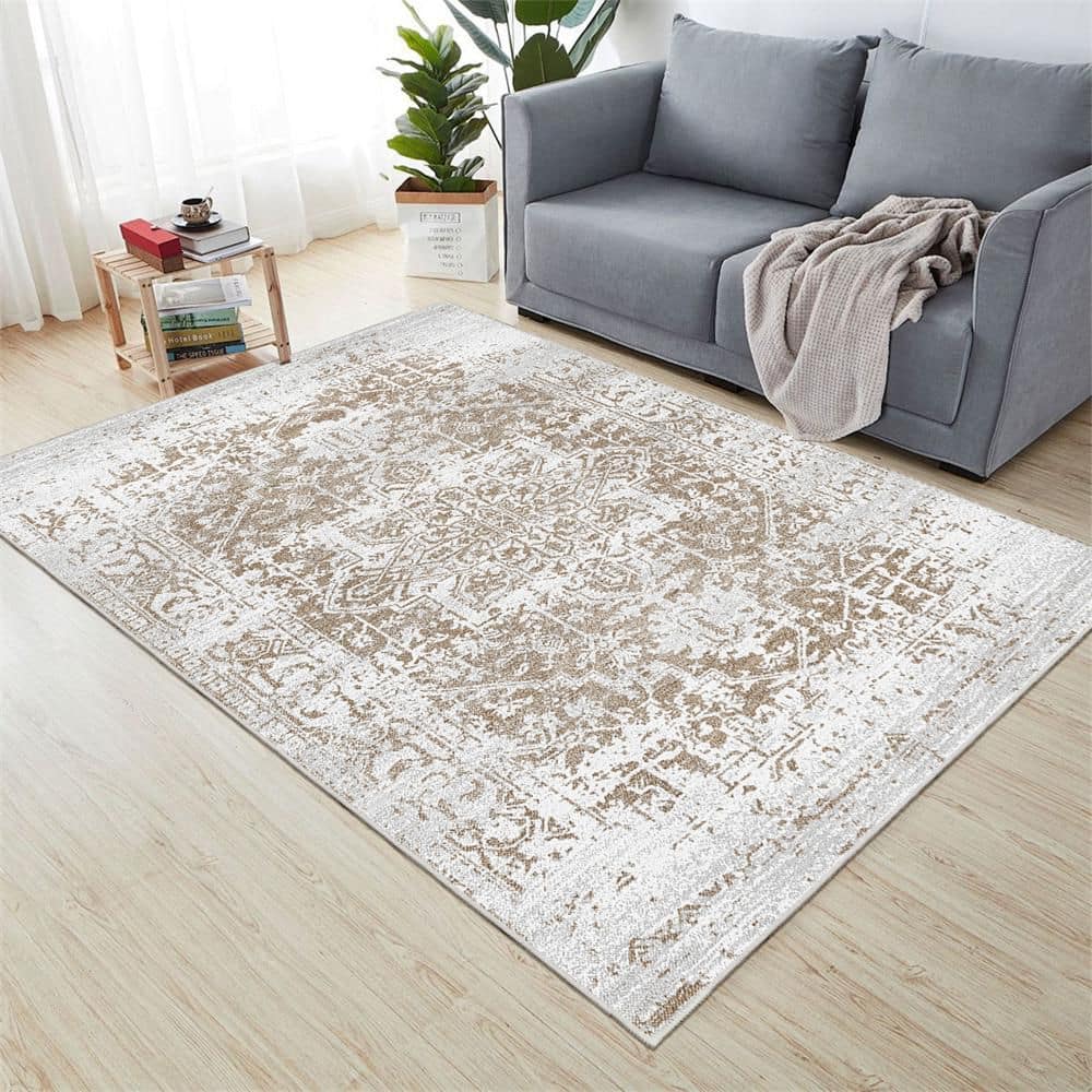 Area Rug 5×7 Vintage Bohemia Non-slip Washable Rug - Hercitys