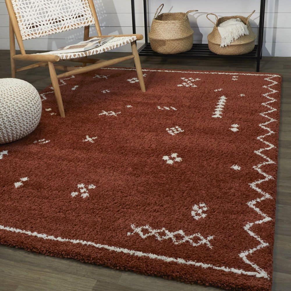 Eila Rust 5 ft. 3 in. x 7 ft. Tribal Area Rug - Hercitys