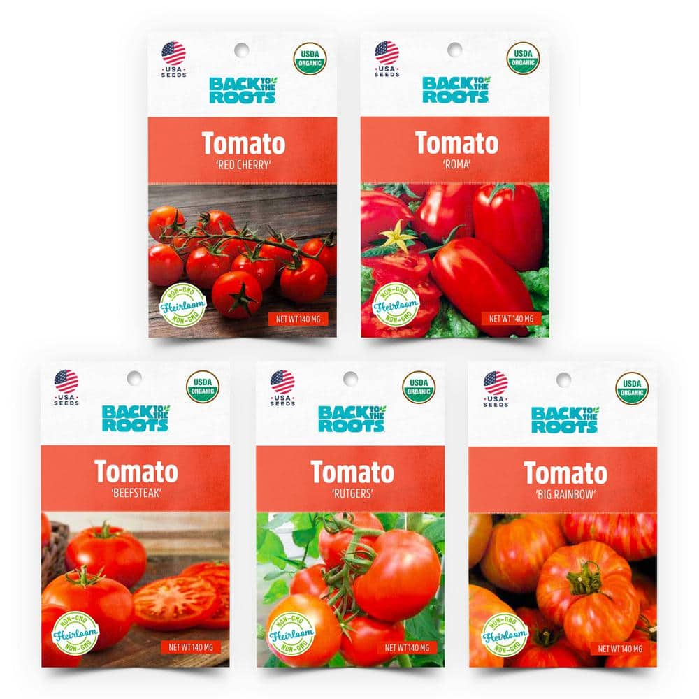 Organic Heirloom Tomato Vegetable Seeds Variety (5-Pack) - Hercitys