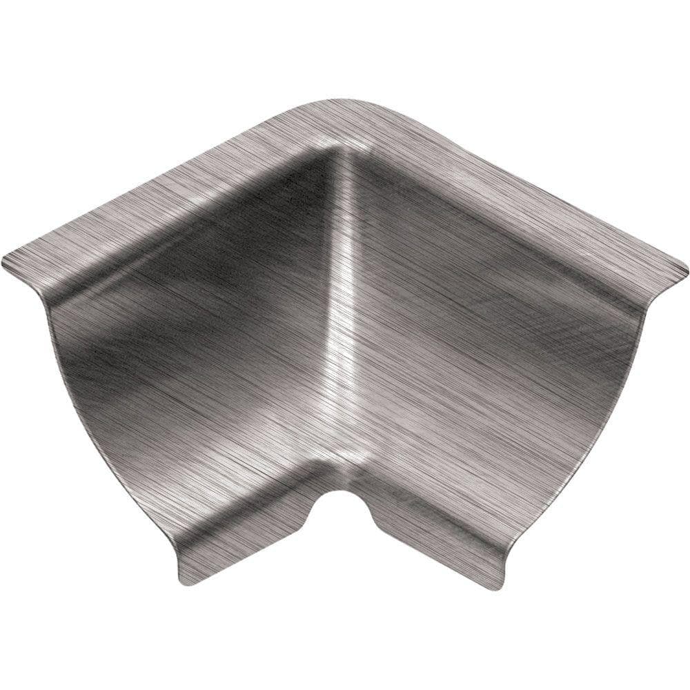 Dilex-EHK Brushed Stainless Steel 1 in. x 1-1/2 in. Metal 2-Way 90 Degree Inside Corner - Hercitys