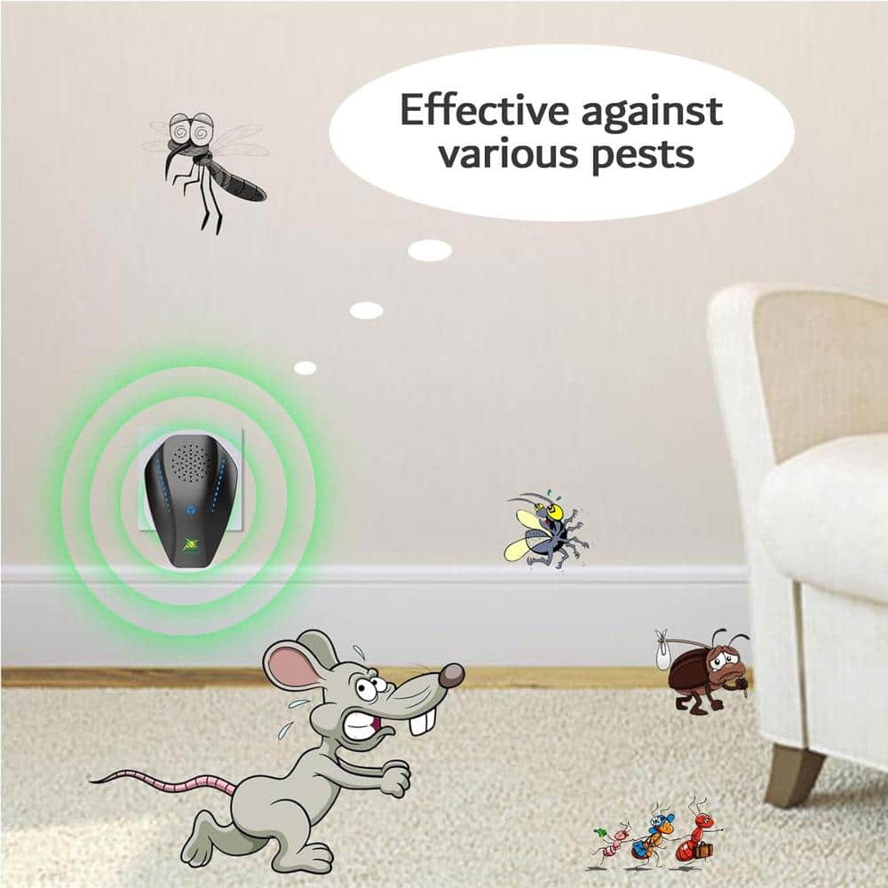 Electronic Pest Repellent Ultrasonic Plug in for Roach, Mosquito, Mice, Spider, Ant, Flea, Bug with 3-Operation Modes - Hercitys