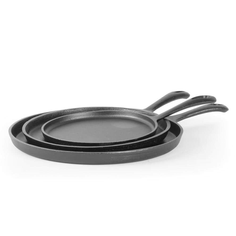 Pre-Seasoned 3-Piece Cast Iron Griddle Set - Hercitys
