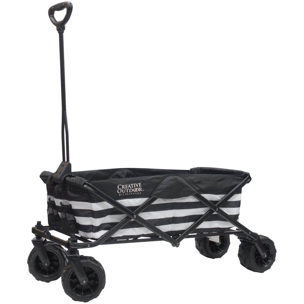 7 cu.ft. Metal Folding Garden Cart in Stripes - Hercitys
