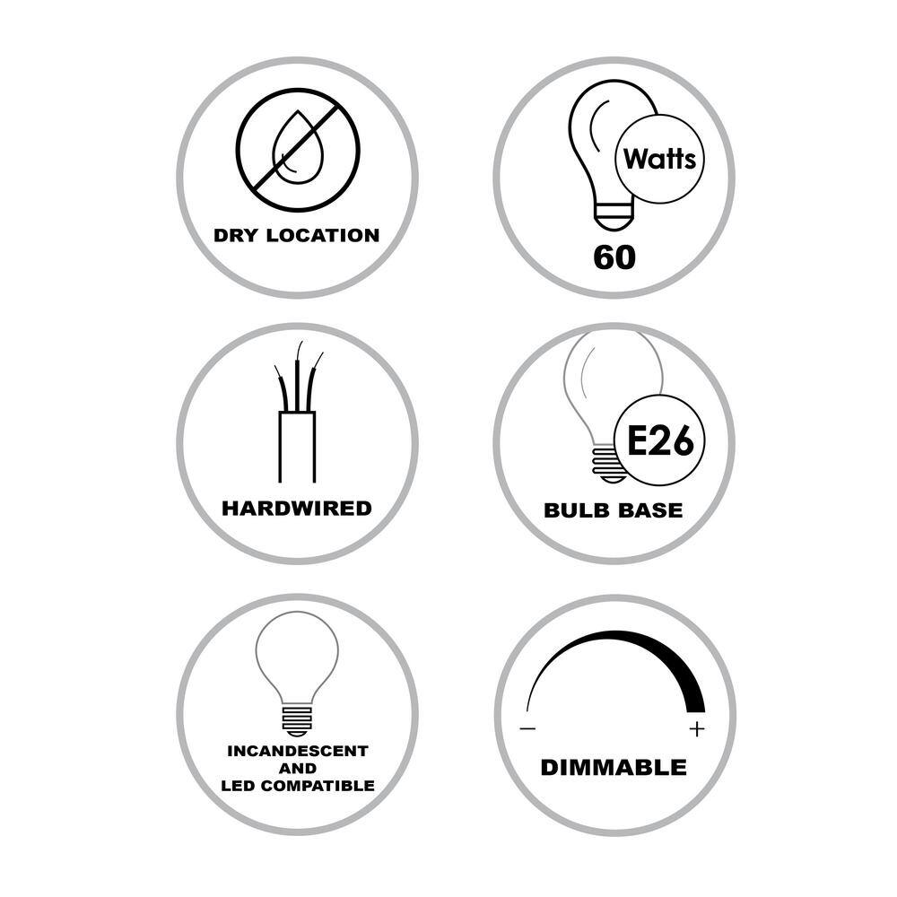 Dash 8 in. 1-Light Brushed Nickel Flush Mount Ceiling Light Fixture with Opal Glass - Hercitys