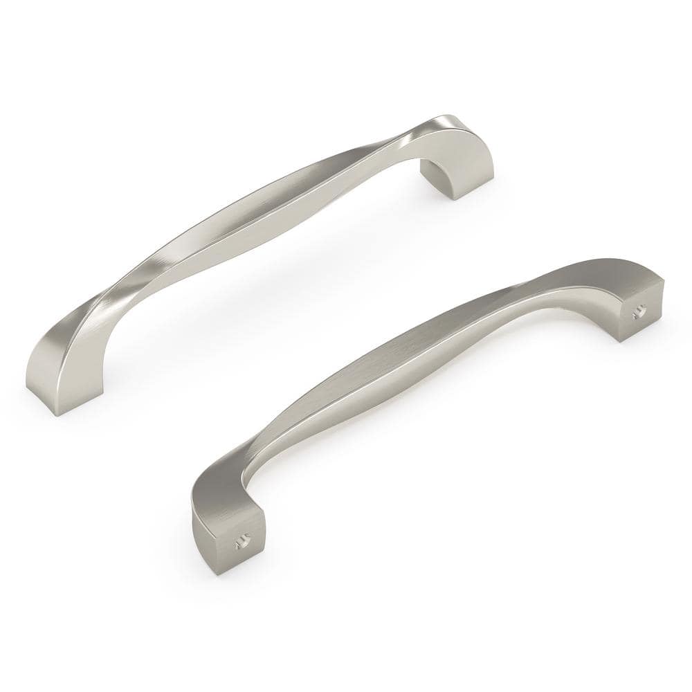 Twist Collection Bar  Pull  5-1/16  in. (128 mm) C/C Satin Nickel  (10-Pack) Drawer Pull - Hercitys