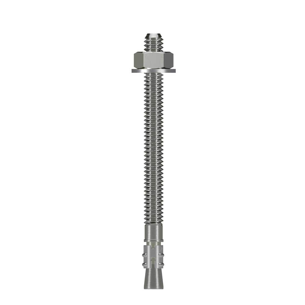 Strong-Bolt 1/4 in. x 3-1/4 in. Type 304 Stainless-Steel Wedge Anchor (100-Pack) - Hercitys