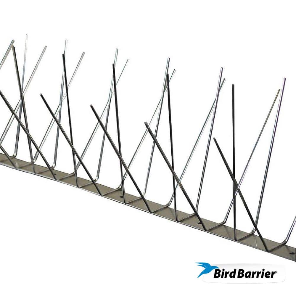 Industrial Spikes 6 ft. L x 8 in. W Stainless Steel Bird Spikes (3 ft. Sections, Bond Included) - Hercitys