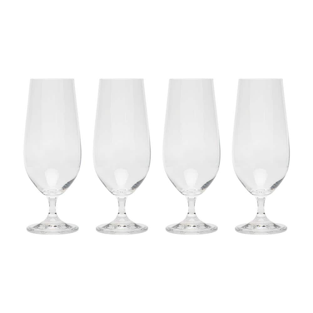 David Shaw Designs 13 oz. Footed Water/Beer Glass Set (Set of 4) - Hercitys