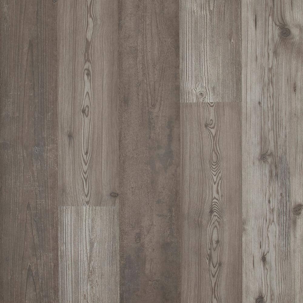 Outlast+ Grey Optimus Pine 12 mm T x 7.4 in. W Waterproof Laminate Wood Flooring (19.63 sqft/case) - Hercitys