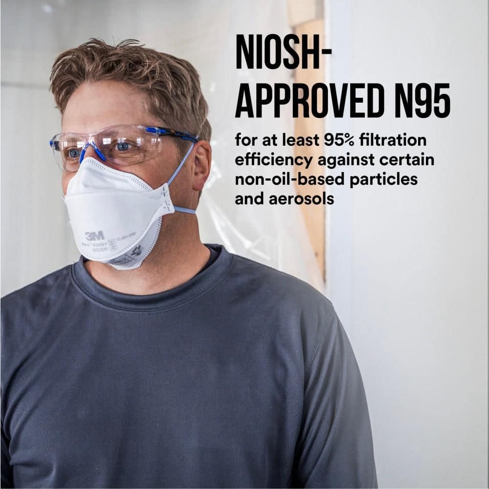 9205+ N95 Aura Particulate Disposable Respirator Foldable (3-Pack)(Case of 12) - Hercitys