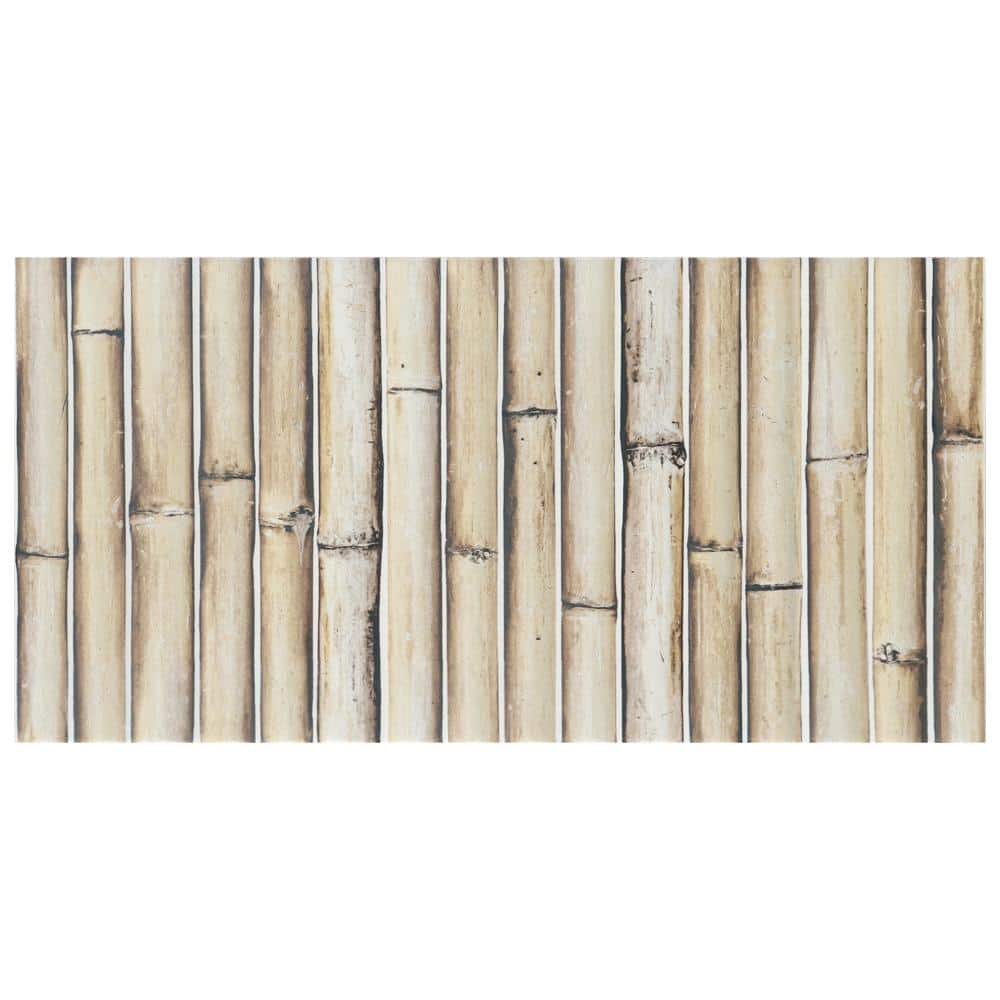Bamboo Haven Sandy White 5-7/8 in. x 11-7/8 in. Fluted Ceramic Wall Tile (9.8 sq. ft./Case) - Hercitys