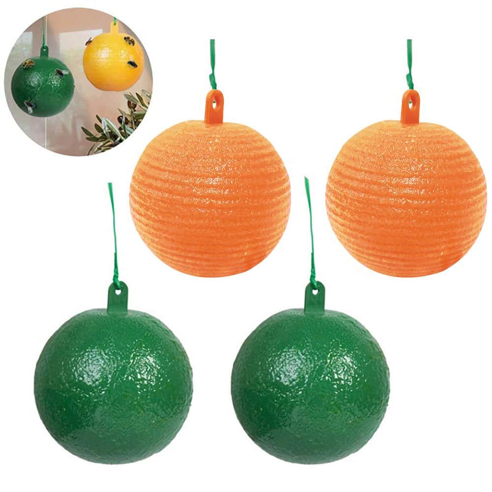 Outdoor Sticky Fly Insect Fruit Ball Trap, 4-Pack - Hercitys