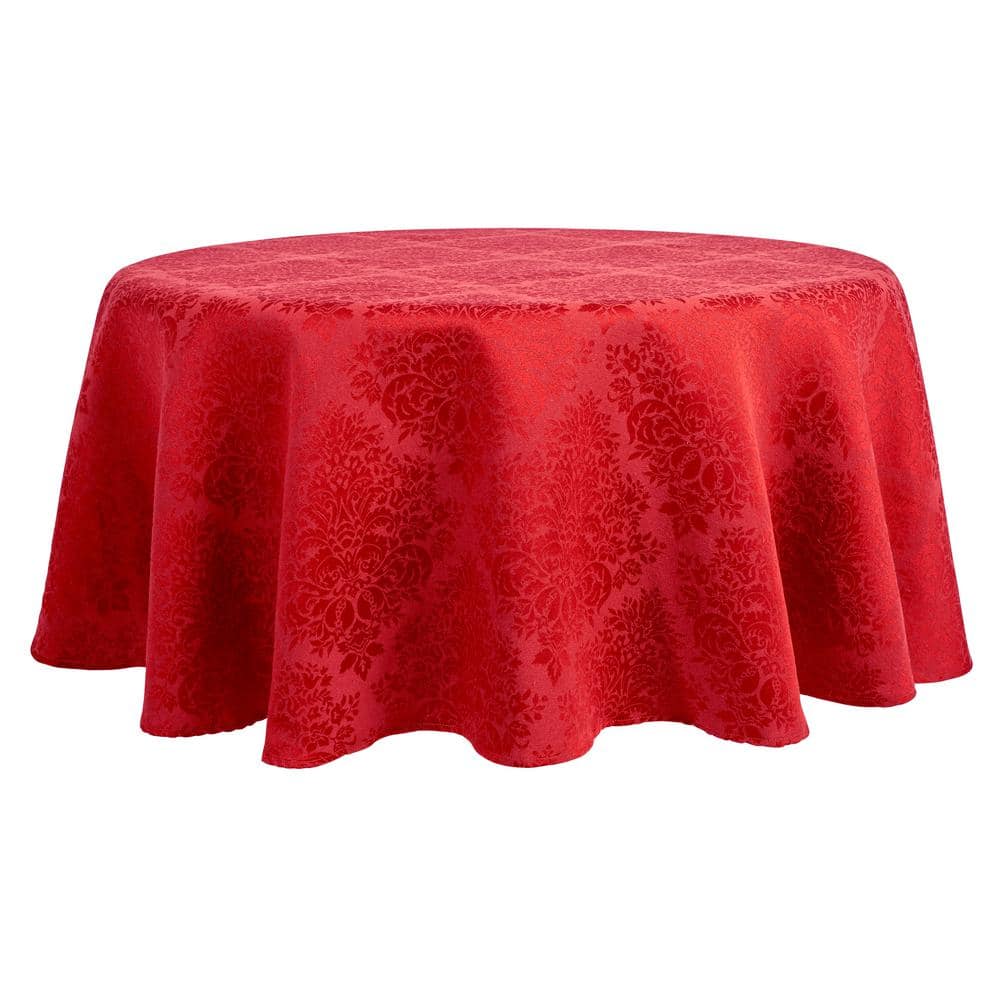 Lexington 70 in. W x 70 in. L Ruby Damask Cotton Blend Tablecloth - Hercitys