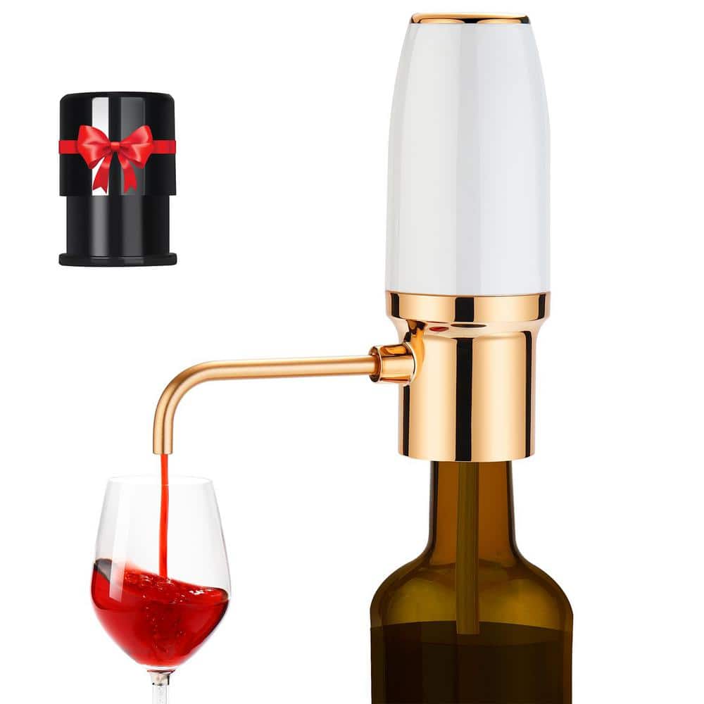 Plastic Electric Wine Aerator Pourer with Stopper, Automatic Wine Bottle Dispenser Machine with USB Rechargeable - Hercitys