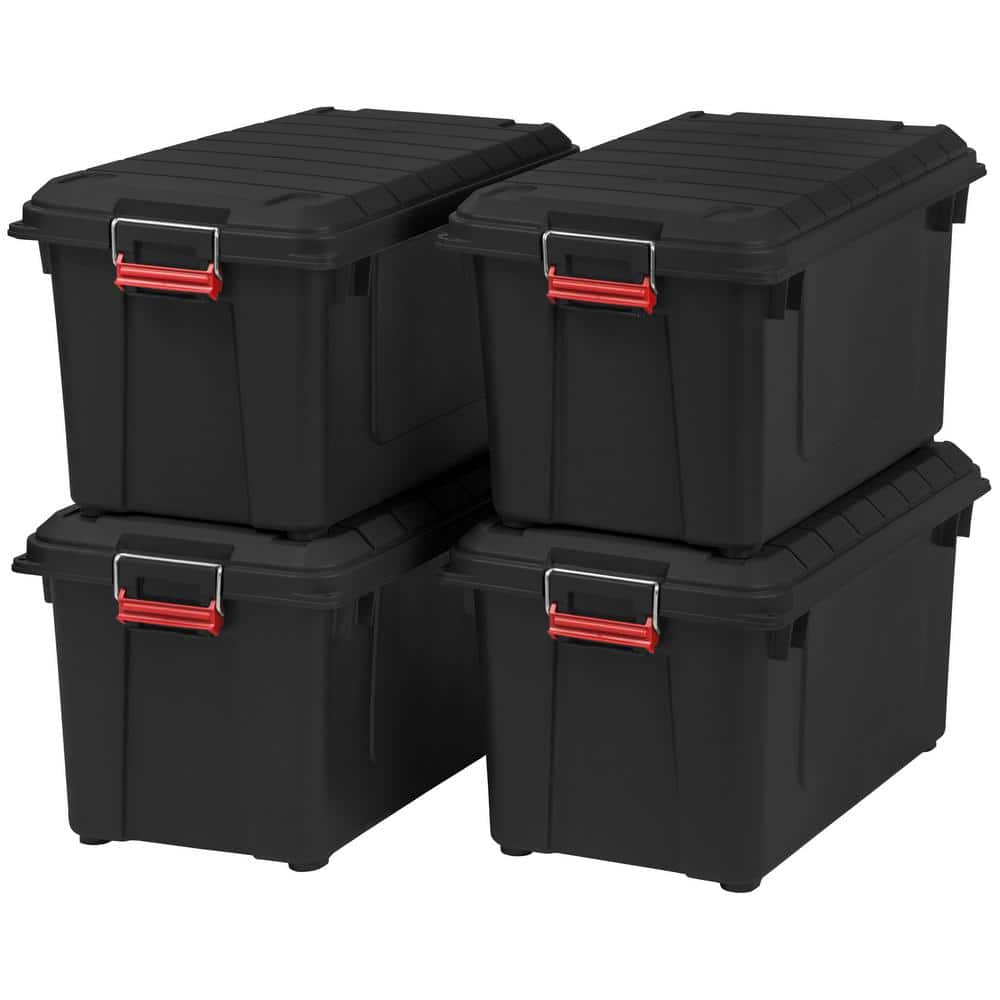 82 Qt./21 Gal. Heavy-duty Stackable Storage Tote – Set of 4 - Hercitys
