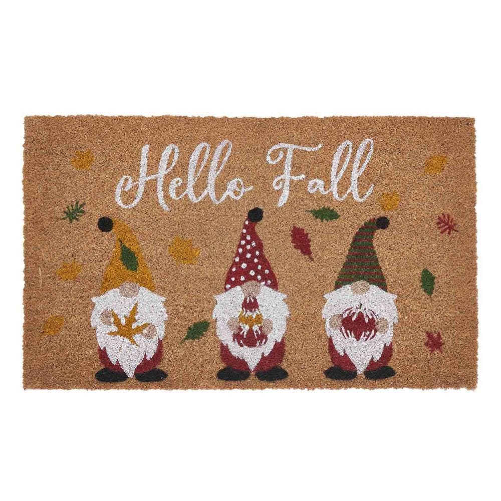 Hell Fall Multicolor 18 in. x 30 in. Coir Gnome Outdoor Doormat - Hercitys