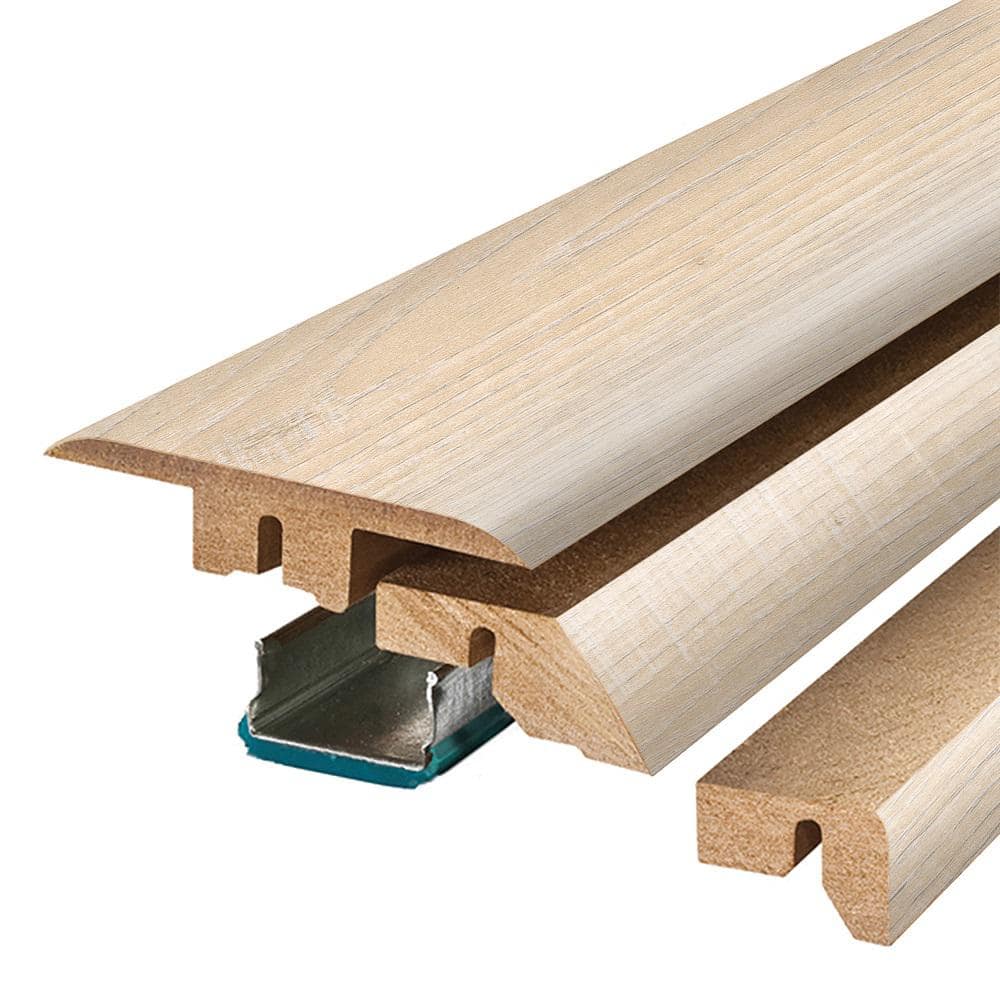 Winter Chestnut 0.75 in. T x 2.37 in. W x 78.7 in. L Textured Wood Look Laminate Moulding/Trim 4 in 1 Molding - Hercitys