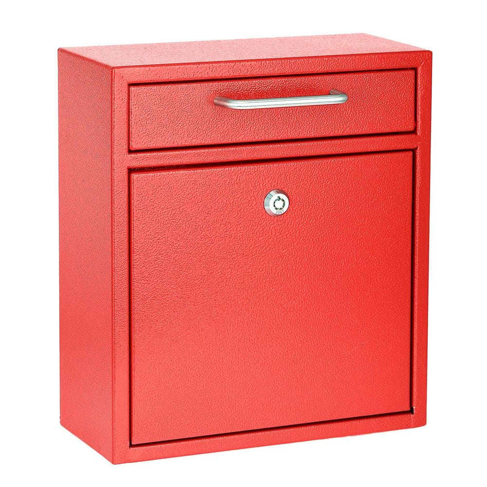 Medium Ultimate Red Wall Mounted Mail Box Mailbox - Hercitys