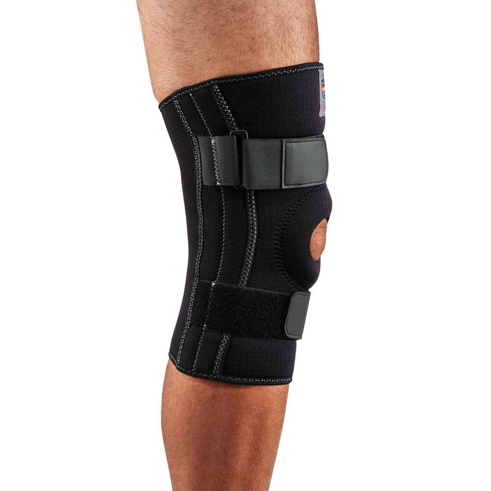 S Black Knee Sleeve with Open Patella/Spiral Stays - Hercitys