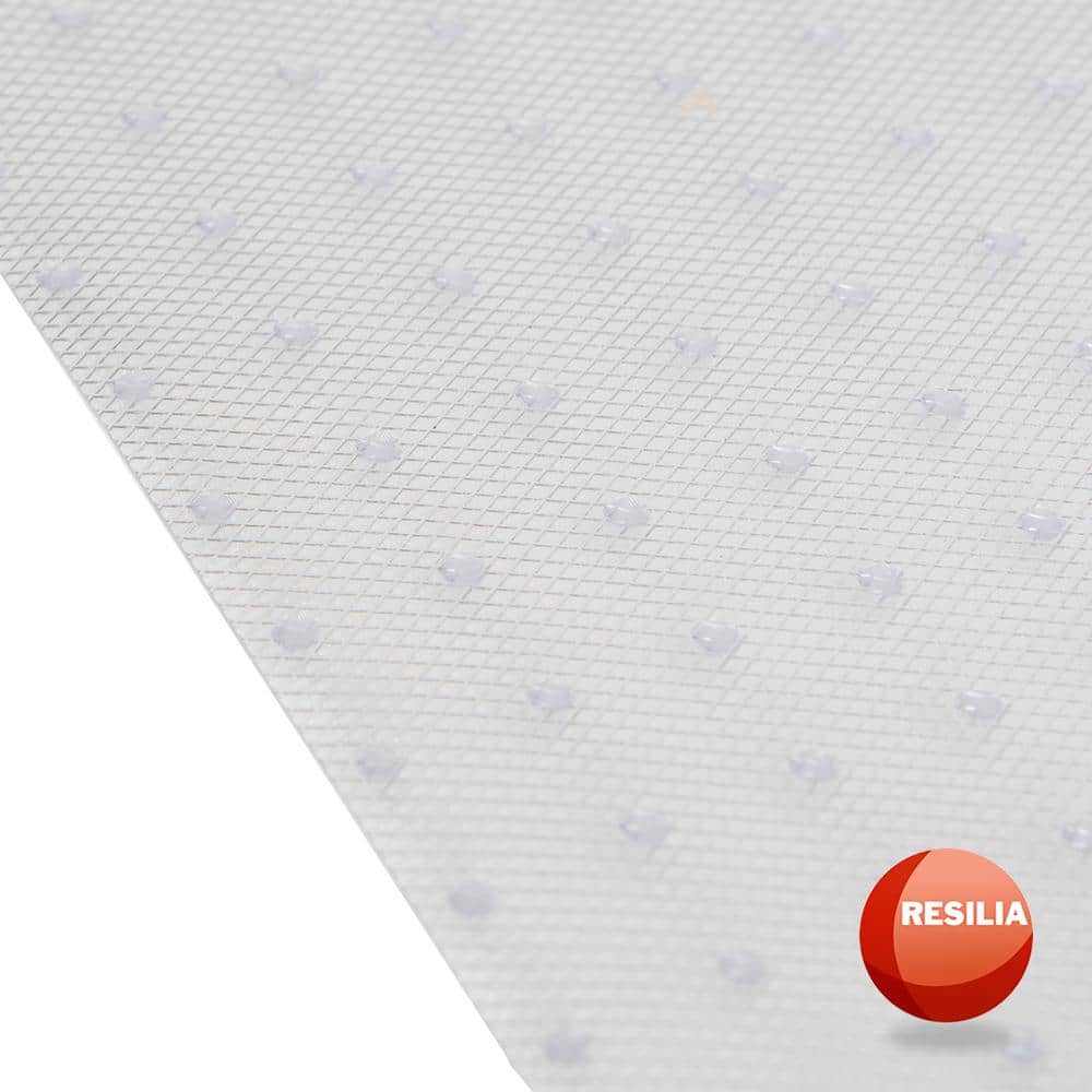 Industrial-Grade Floor Protector for Deep Pile Carpet with Crosshatch Pattern Clear 24 in. x 25 ft. - Hercitys