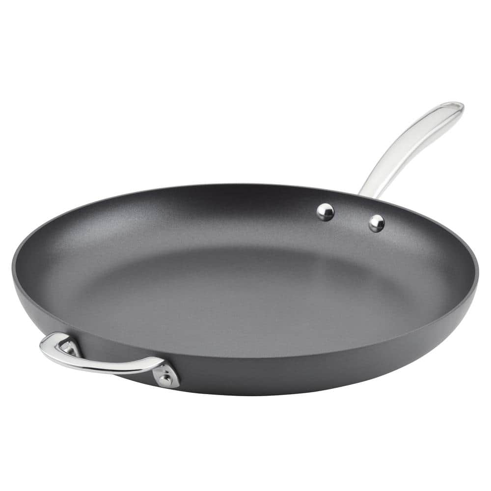 Professional 14 in. Hard Anodized Aluminum Nonstick Frying Pan in Gray - Hercitys
