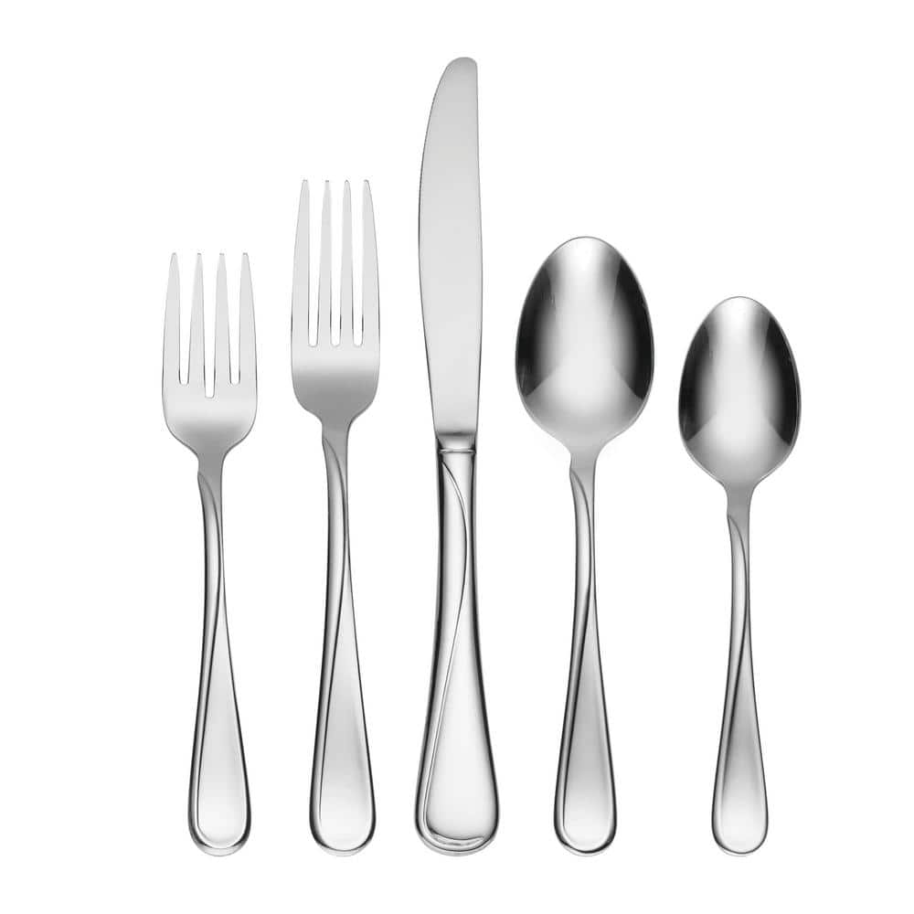 Flight 20-Piece Silver 18/0 Stainless Steel Flatware Set (Service for 4) - Hercitys