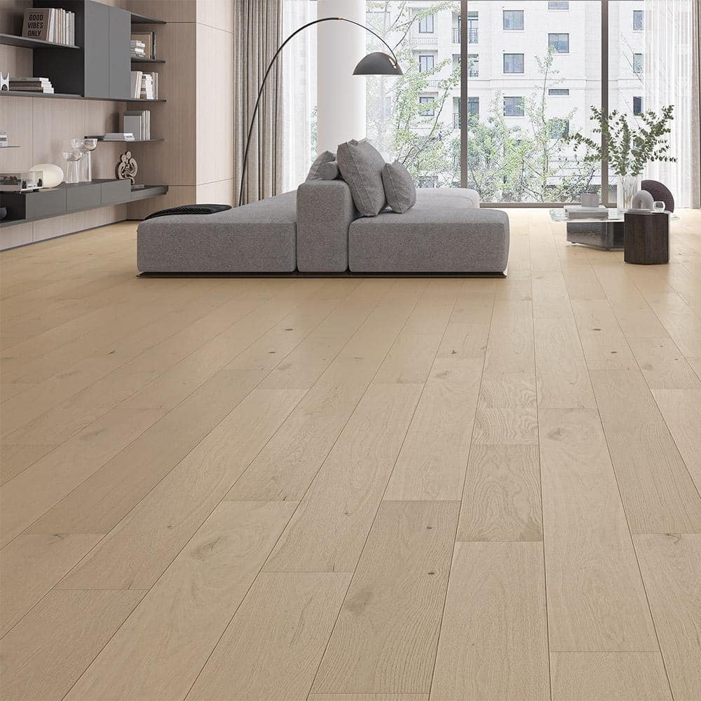 Sceneic Fairhaven 1/2 in. T x 7.5 in. W Tongue and Groove Wire Brushed Engineered Hardwood Flooring (31.09 sq.ft./case) - Hercitys