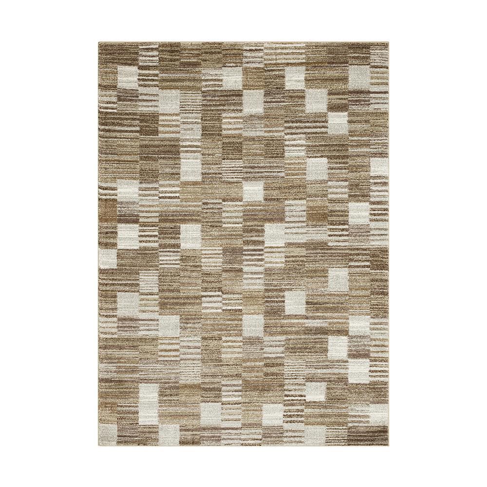 Pernette Beige 5 ft. 3 in. x 7 ft. Geometric Area Rug - Hercitys
