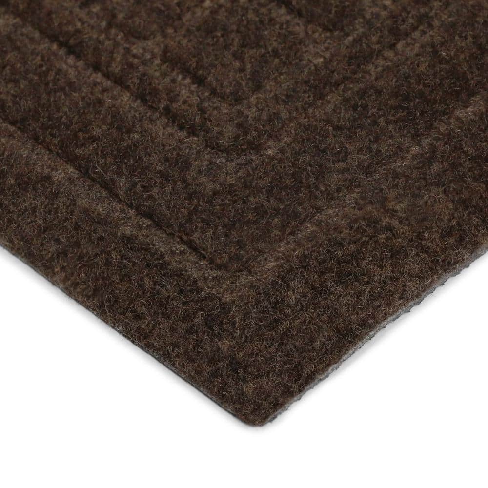 Embossed Mocha Brown 3 ft. x 4 ft. Indoor Outdoor Door Mat - Hercitys