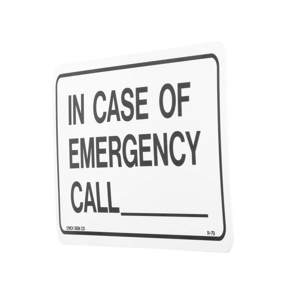 9 in. x 5 in. In Case of Emergency Call Sign Printed on More Durable, Thicker, Longer Lasting Styrene Plastic - Hercitys