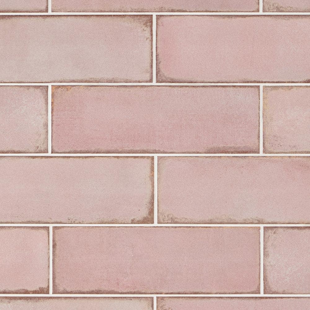 Santa Fe Rose 3.93 in. x 11.96 in. Polished Ceramic Wall Tile (10.76 sq. ft./Case) - Hercitys
