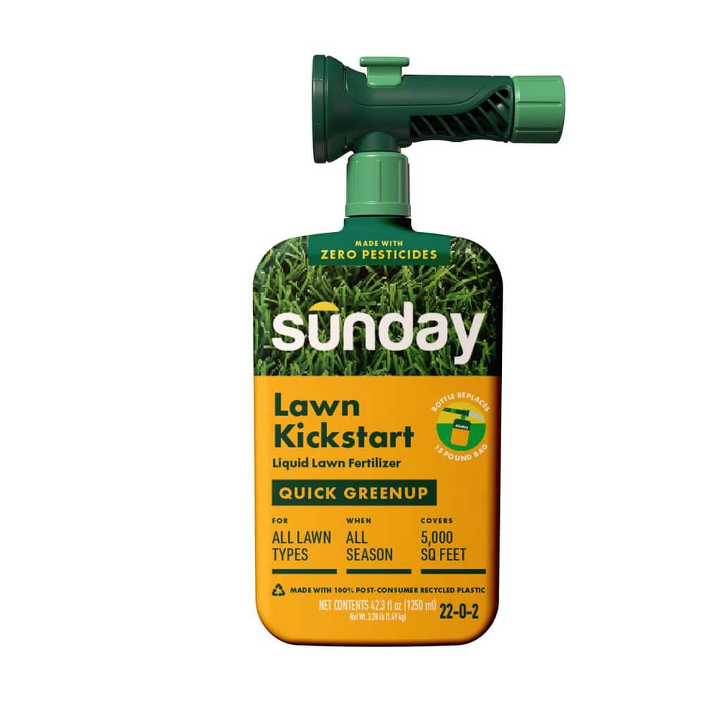 Lawn Kickstart 43 fl oz. 5000 sq. ft. Liquid Lawn Fertilizer fo All Grass Types - Hercitys