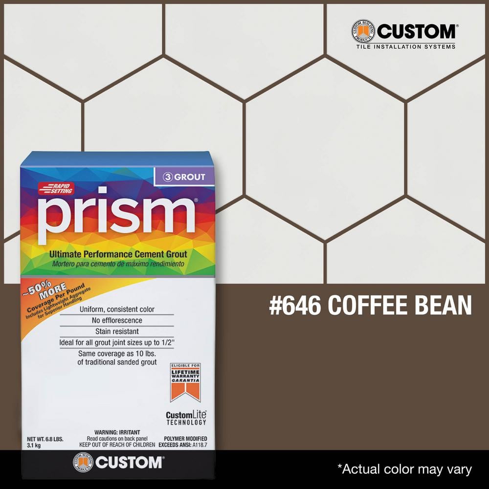 Prism #646 Coffee Bean 17 lb. Ultimate Performance Grout - Hercitys