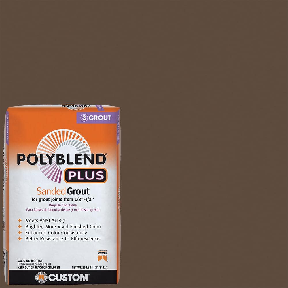 Polyblend Plus #646 Coffee Bean 25 lb. Sanded Grout - Hercitys